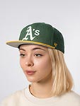 Бейсболка 47 BRAND арт. B-SRSTT18WBP-DGC Oakland Athletics MLB (зеленый / желтый)